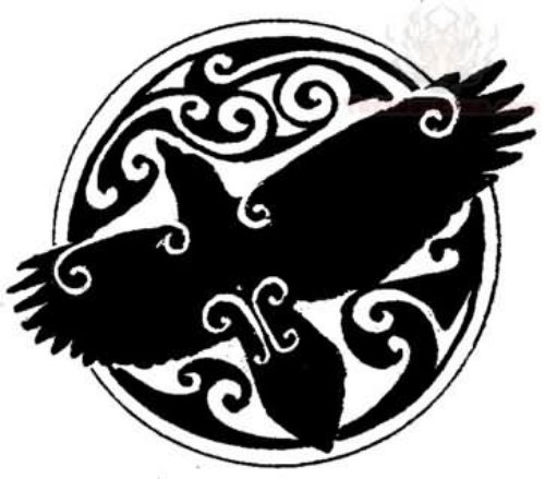 Flying Celtic Crow Tattoo Design